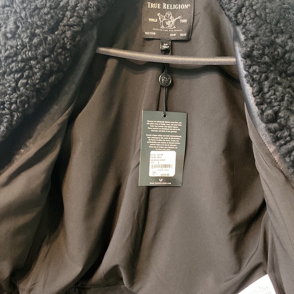 🖤🖤🖤 True Religion - Onyx Shearing Biker Jacket Size Small - Picture 8 of 11